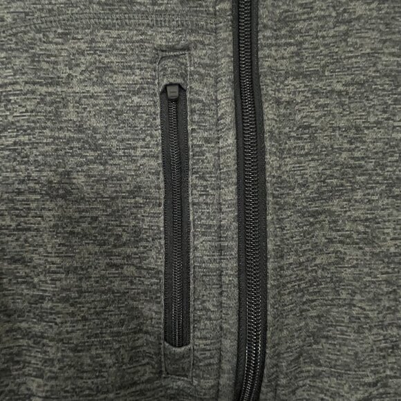 Straight Down Jacket Mens Medium Grey Golf Sweatshirt Full Zip Performance - Picture 4 of 8